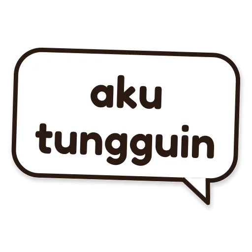 Balon chat bertuliskan aku tungguin