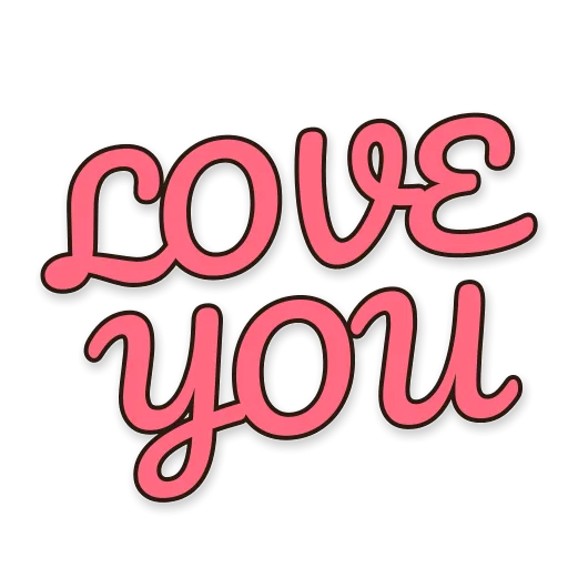 Tulisan LOVE YOU