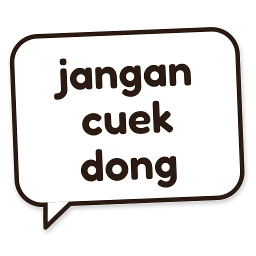 Balon chat bertuliskan jangan cuek dong