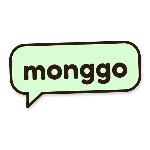 Balon chat bertuliskan monggo