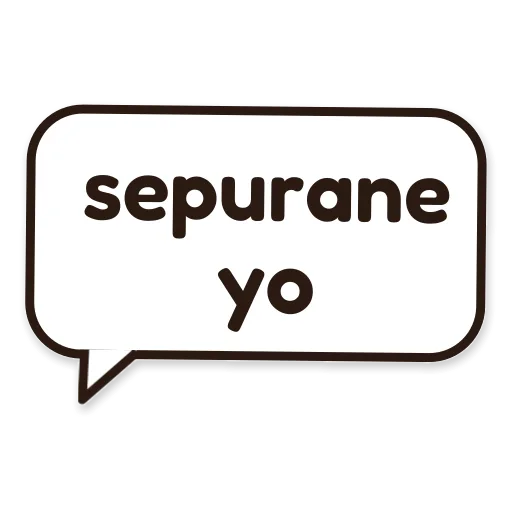 Balon chat bertuliskan sepurane yo