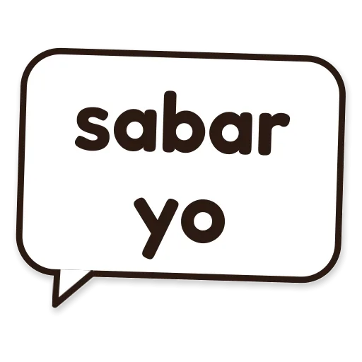 Balon chat bertuliskan sabar yo