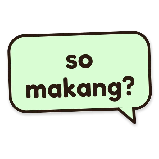 Balon chat bertuliskan so makang?