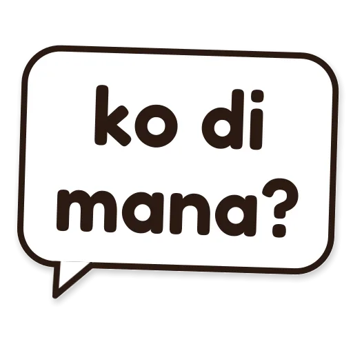 Balon chat bertuliskan ko di mana?