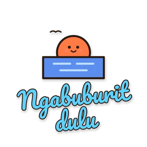 Matahari terbenam, tulisan Ngabuburit dulu