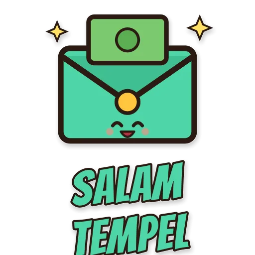 Amplop hijau, tulisan SALAM TEMPEL