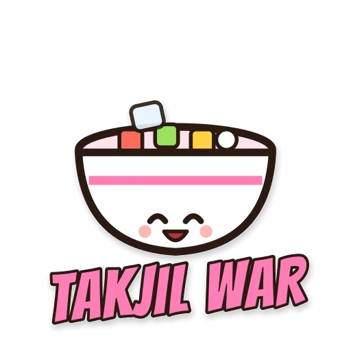 Semangkuk es buah, tulisan TAKJIL WAR