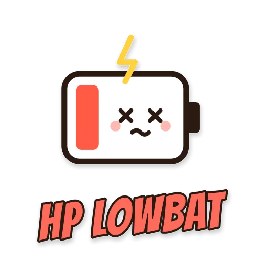 Baterai lemah, tulisan HP LOWBAT