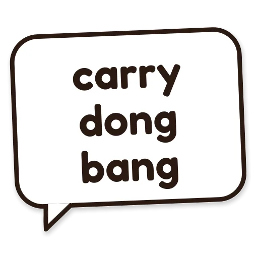 Balon chat bertuliskan carry dong bang