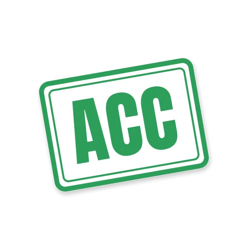 Stempel bertuliskan ACC
