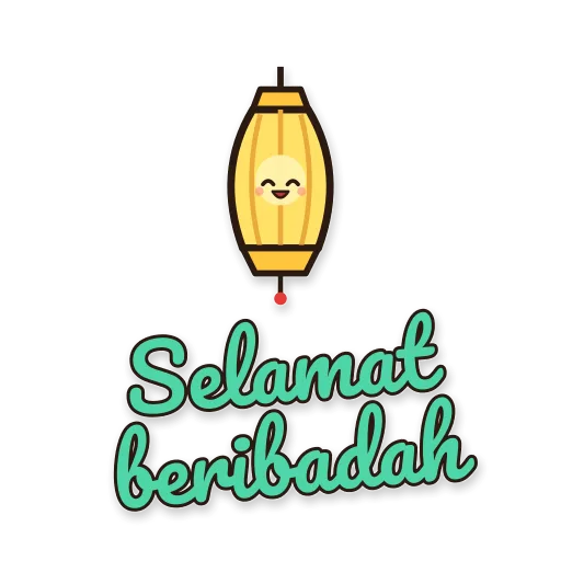 Lentera, tulisan Selamat beribadah