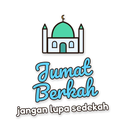 Masjid, tulisan Jumat Berkah. jangan lupa sedekah