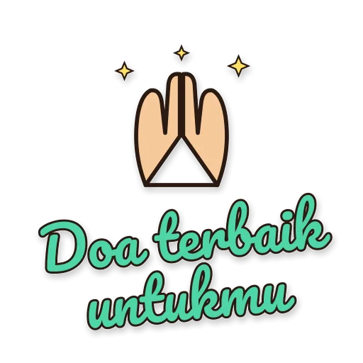 Dua tangan berdoa, tulisan Doa terbaik untukmu