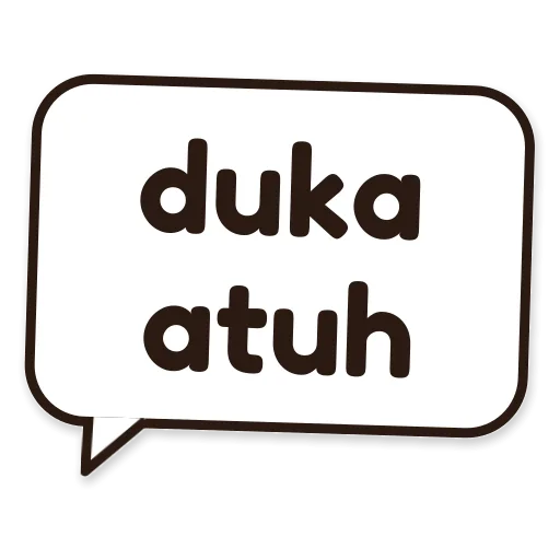 Balon chat bertuliskan duka atuh