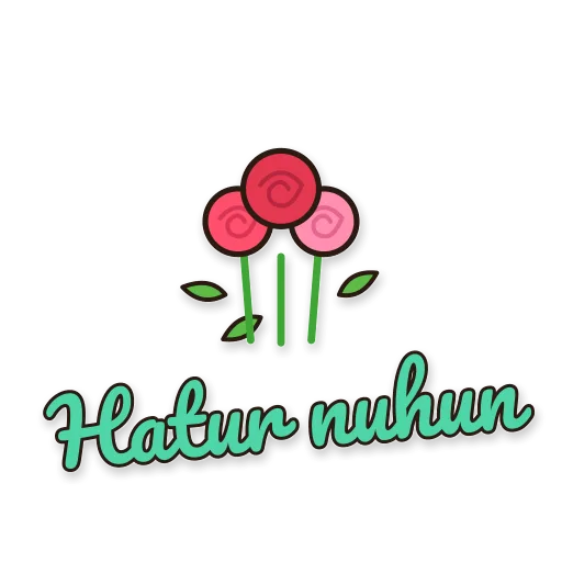 Tiga mawar, tulisan Hatur nuhun