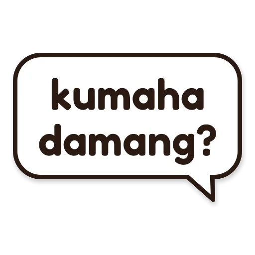 Balon chat bertuliskan kumaha damang?