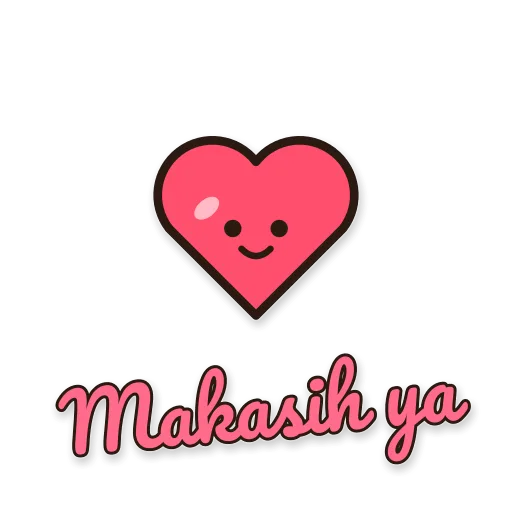Hati tersenyum, tulisan Makasih ya